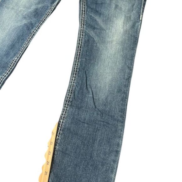 True Religion Jeans Men's 28 Blue Denim Light Wash 5-Pockets Design Straight Leg - Picture 5 of 5